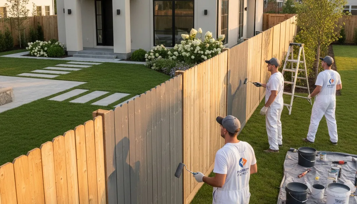 Professional fence painting in Santa Rosa, CA enhancing wood protection and curb appeal