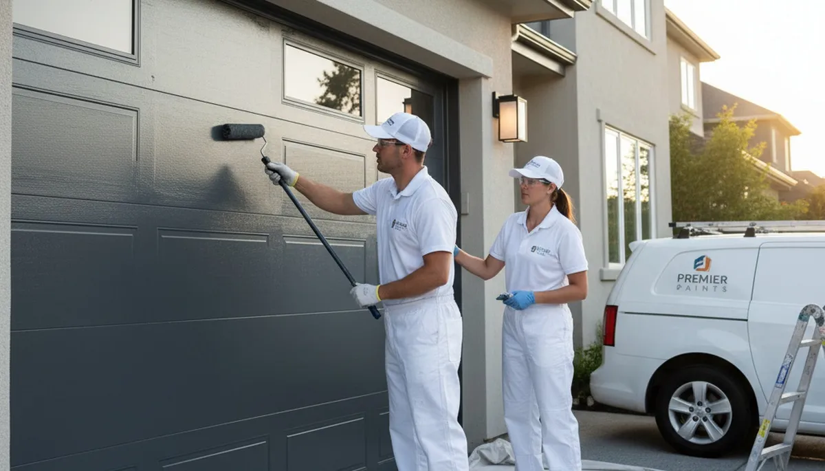 Professional garage door painting in Santa Rosa CA enhancing curb appeal with durable finishes