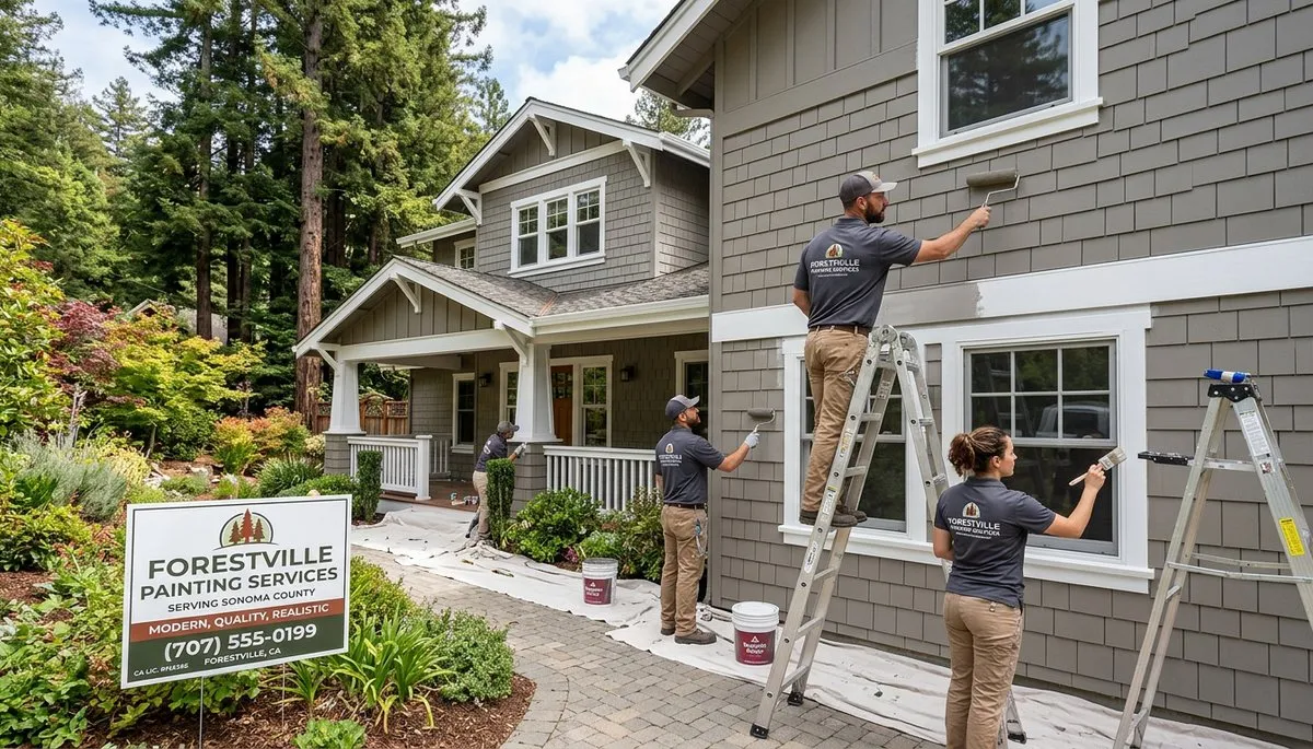 Professional house painters in Santa Rosa CA providing expert exterior and interior painting services