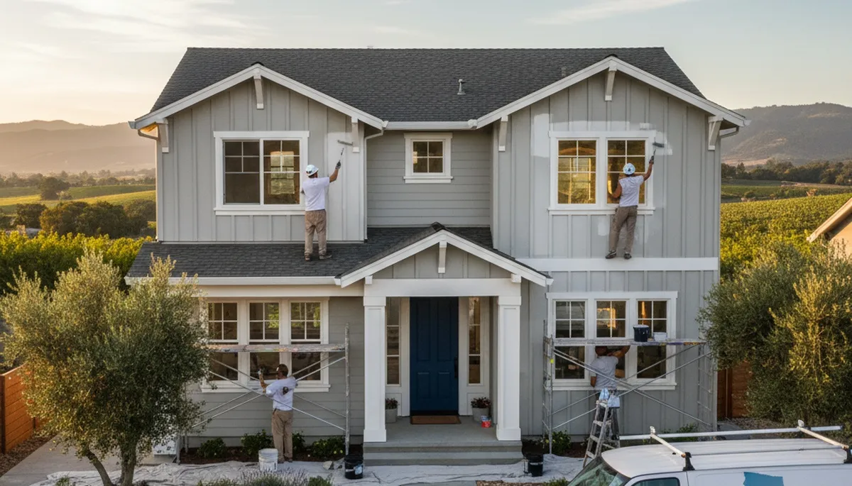 House painting service in Santa Rosa, CA for residential exterior and interior home painting projects