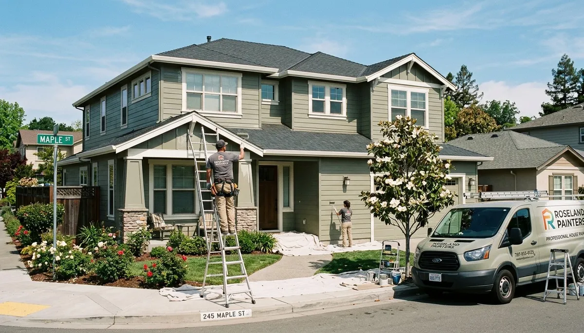 Professional house painters in Santa Rosa, CA providing expert exterior home painting services