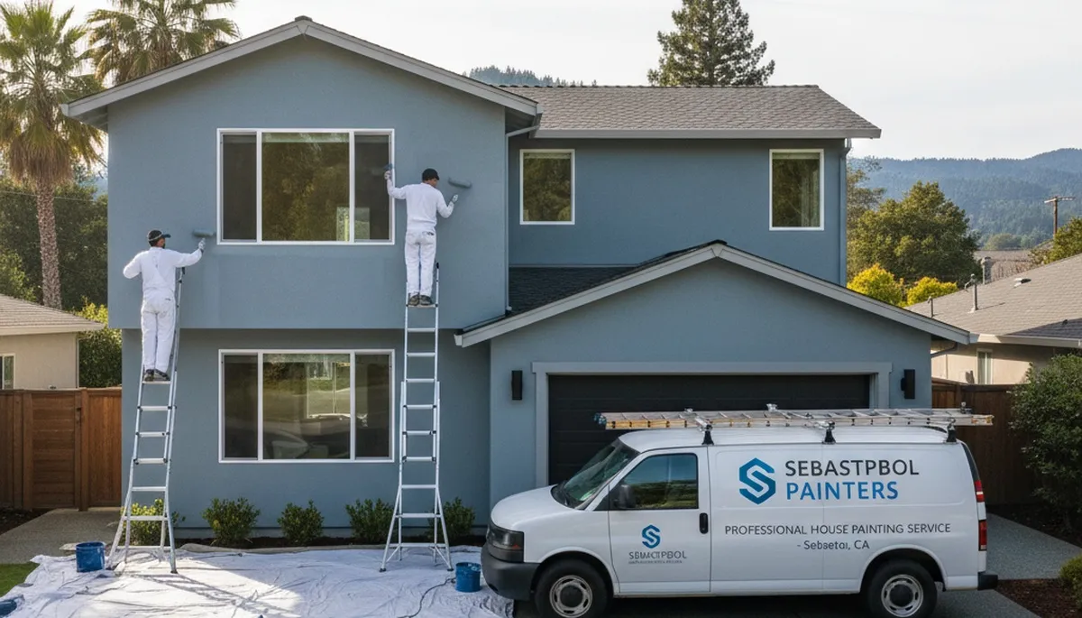 Professional house painters in Santa Rosa CA providing exterior home painting services