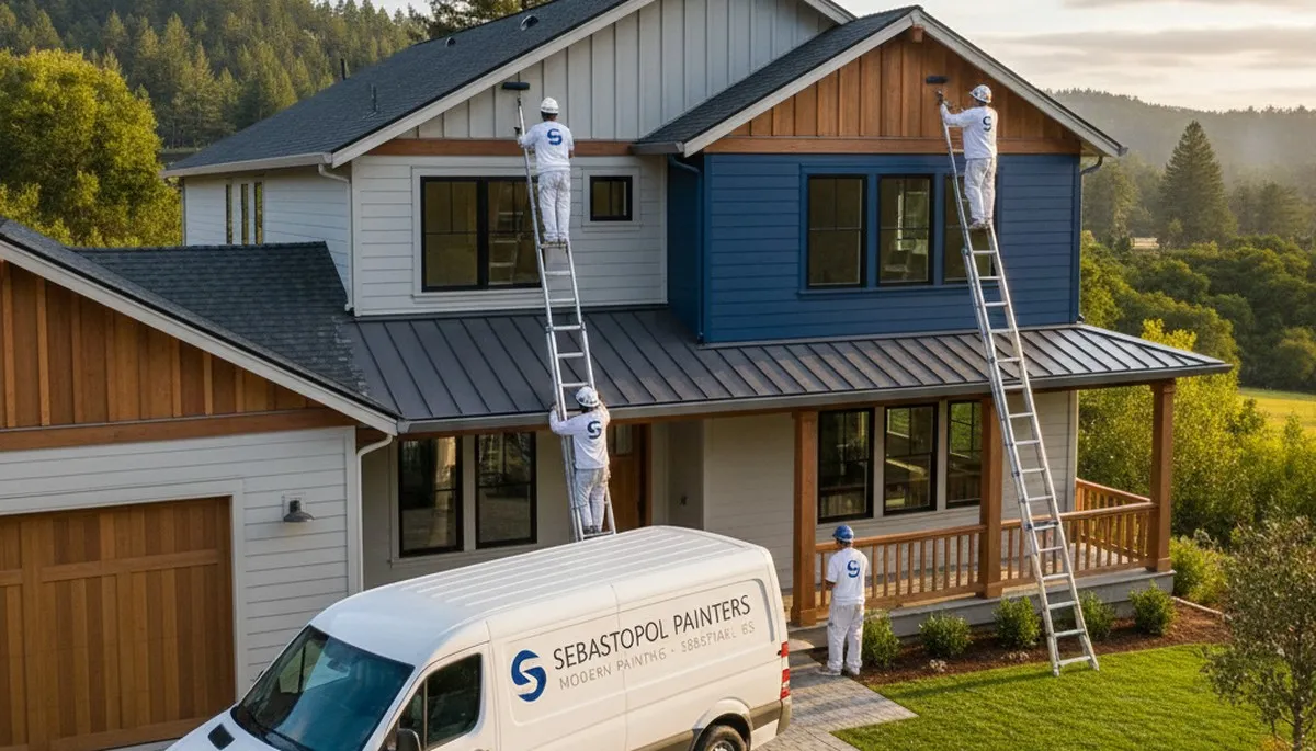 Professional house painters in Santa Rosa CA providing expert residential exterior painting services